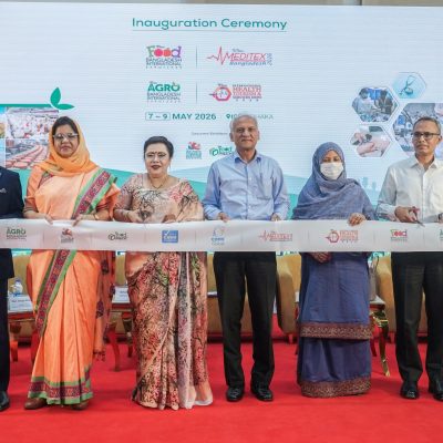 সেমস-গ্লোবালের আয়োজনে আইসিসিবিতে চলছে তিন দিনব্যাপী আন্তর্জাতিক প্রদর্শনী ফুড, এগ্রো, মেডিটেক্স ও হেলথ ট্যুরিজম এক্সপো ২০২৬
